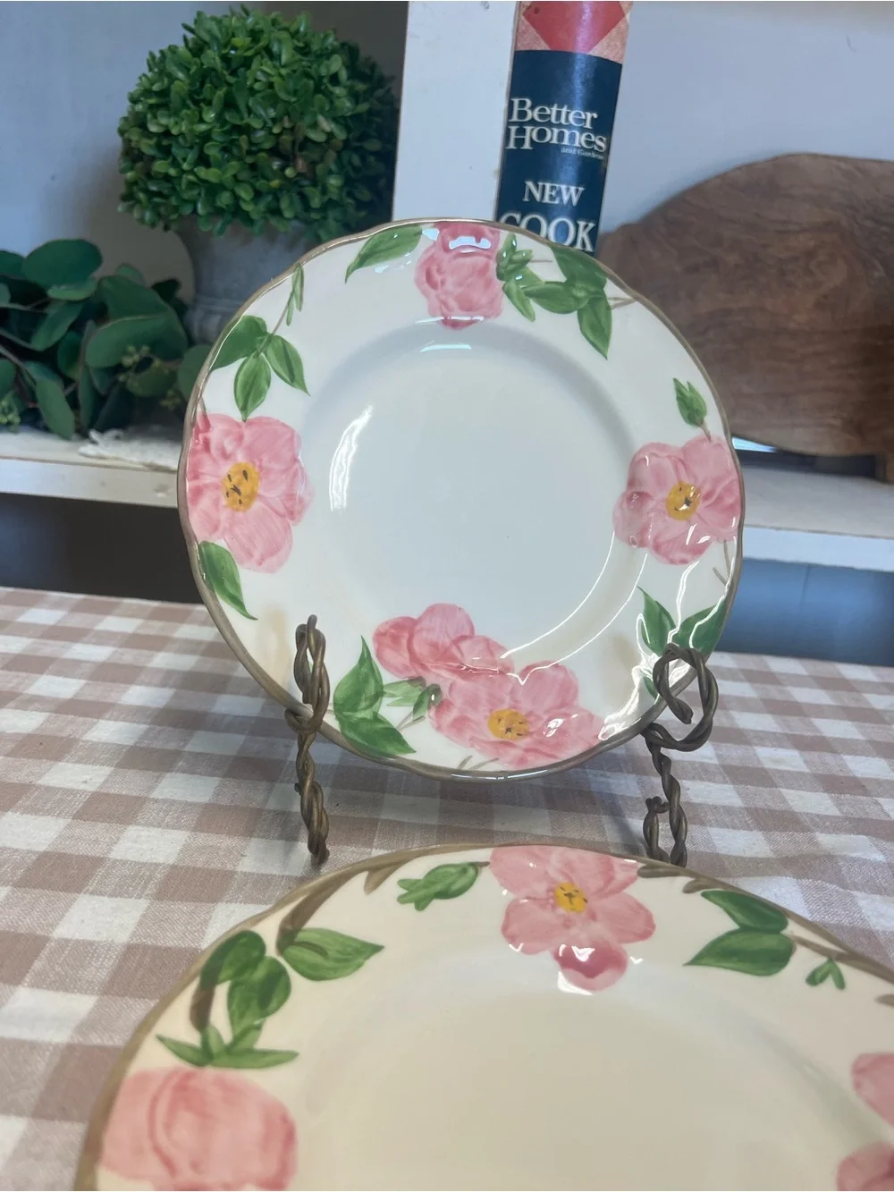 Vintage Franciscan desert rose plates replacement pink flower grandma core